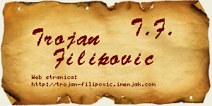 Trojan Filipović vizit kartica
